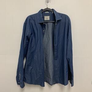 Todd Snyder 2 Ply Cotton Blue Button Up Size 17 34/35